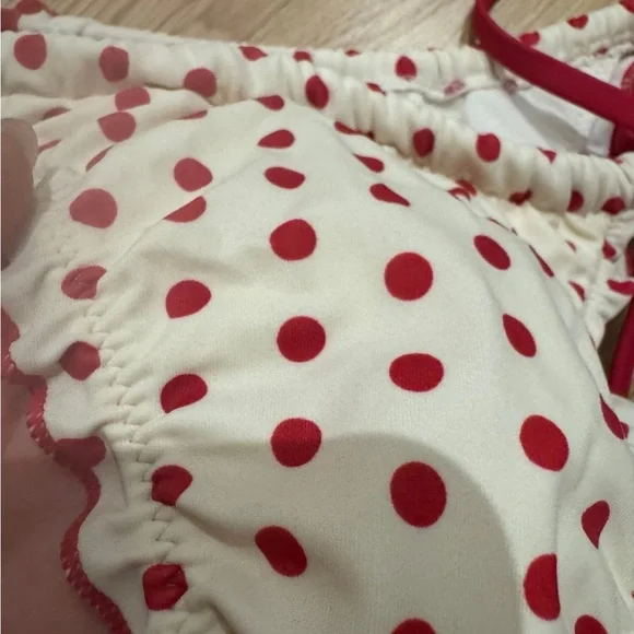 Victoria's Secret Red and White Polka Dot Bikini - Picture 3 of 6